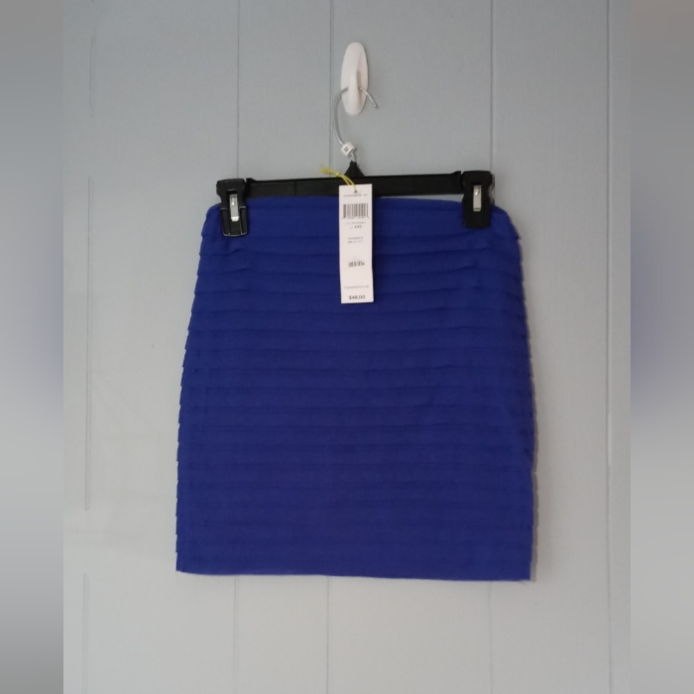 2/$20 BCBGENERATION Spectrum Blue pleated mini skirt